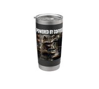 Powered by Coffee di caffè Procione Amante del caffè e degli Bicchiere termico in acciaio inox doppia parete