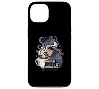 Powered By Coffee & Existential Dread Funny Tired Design Custodia per iPhone 13