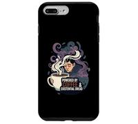 Powered By Coffee & Existential Dread Funny Tired Design Custodia per iPhone 7 Plus/8 Plus