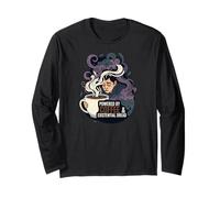 Powered By Coffee & Existential Dread Funny Tired Design Maglia a Manica