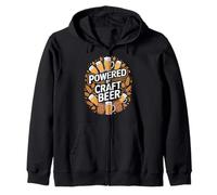 Powered By Craft Beer Brew Lover Tazze Felpa con Cappuccio
