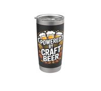 Powered By Craft Bicchieri da luppolo da birra Bicchiere termico in acciaio inox doppia parete