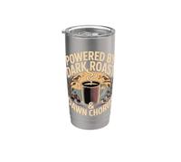 Powered by Dark Roast Dawn Chorus Birdwatching Bicchiere termico in acciaio inox doppia parete