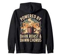 Powered by Dark Roast & Dawn Chorus Uccelli caffè Felpa con Cappuccio