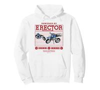 Powered By Erector 5-in-1 Modello Moto Retro Felpa con Cappuccio