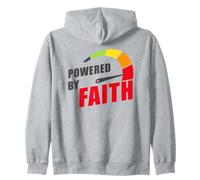 Powered by Faith - Christian Inspiring Motivational Quote Felpa con Cappuccio