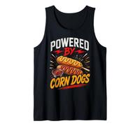 Powered By Funny Corn Dogs Saying Humor Joke Gag Canotta