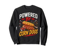 Powered By Funny Corn Dogs Saying Humor Joke Gag Felpa