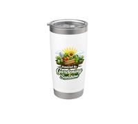 Powered By Gardening and Sunshine Funny Bicchiere termico in acciaio inox doppia parete