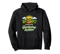 Powered By Gardening And Sunshine Funny Felpa con Cappuccio