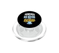 POWERED BY ICE BATHS AND DENIAL Felpa con cappuccio PopSockets PopGrip per MagSafe