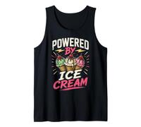 Powered By Ice Cream Funny Saying Humor Joke Gag Canotta