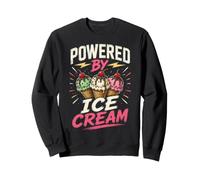 Powered By Ice Cream Funny Saying Humor Joke Gag Felpa