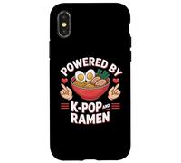 Powered by K-pop and Ramen Kpop Merch Japanese noodle Custodia per iPhone X/XS