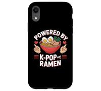 Powered by K-pop and Ramen Kpop Merch Japanese noodle Custodia per iPhone XR