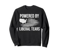 Powered By Liberal Tears Flag Anti Liberal Make Liberals Cry Felpa