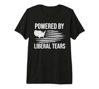 Powered By Liberal Tears Flag Anti Liberal Make Liberals Cry Maglietta Premium