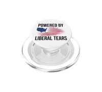 Powered By Liberal Tears Flag Anti Liberal Make Liberals Cry PopSockets PopGrip per MagSafe