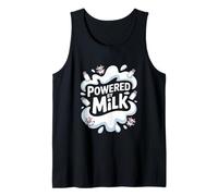 Powered By Milk Divertente Mucca Tema Canotta