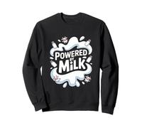 Powered By Milk Divertente Mucca Tema Felpa