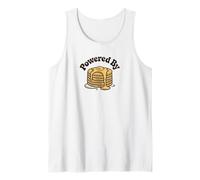 Powered by Pancakes Breakfast Energy Funny Design Tee Pop!! Canotta