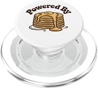 Powered by Pancakes Breakfast Energy Funny Design Tee Pop!! PopSockets PopGrip per MagSafe