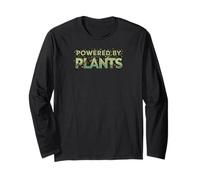 Powered By Plants Vegan Lifestyle Botanical Design Maglia a Manica