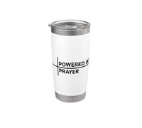 Powered By Prayer Bicchiere termico in acciaio inox doppia parete