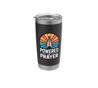 Powered By Prayer Bicchiere termico in acciaio inox doppia parete