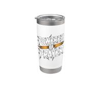 Powered By Prayer Bicchiere termico in acciaio inox doppia parete