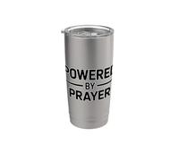 Powered By Prayer Bicchiere termico in acciaio inox doppia parete