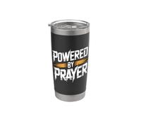 Powered By Prayer Bicchiere termico in acciaio inox doppia parete