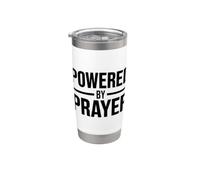 Powered By Prayer Bicchiere termico in acciaio inox doppia parete