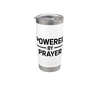 Powered By Prayer Bicchiere termico in acciaio inox doppia parete