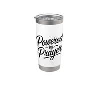 Powered By Prayer Bicchiere termico in acciaio inox doppia parete