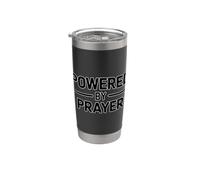 Powered By Prayer Bicchiere termico in acciaio inox doppia parete