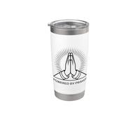 Powered By Prayer Bicchiere termico in acciaio inox doppia parete