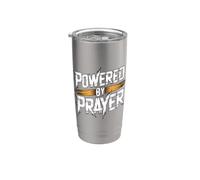 Powered By Prayer Bicchiere termico in acciaio inox doppia parete