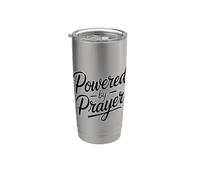 Powered By Prayer Bicchiere termico in acciaio inox doppia parete