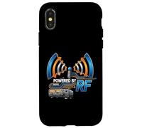 Powered By RF Radio Communication Signal Tech Custodia per iPhone X/XS
