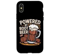 Powered By Root Beer Barrel Mug Fun Custodia per iPhone X/XS