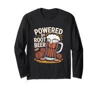 Powered By Root Beer Barrel Mug Fun Maglia a Manica