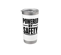 Powered by Safety - Regalo per la campagna sulla cultura della sicurezza sul posto di lavoro Bicchiere termico in acciaio inox doppia parete