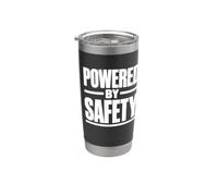 Powered by Safety - Regalo per la campagna sulla cultura della sicurezza sul posto di lavoro Bicchiere termico in acciaio inox doppia parete