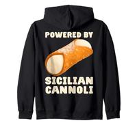 POWERED BY SICILIAN CANNOLI Sicilia Dolce Italia Felpa con Cappuccio