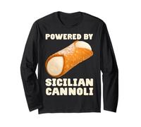 POWERED BY SICILIAN CANNOLI Sicilia Dolce Italia Maglia a Manica