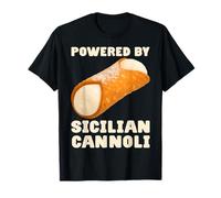 POWERED BY SICILIAN CANNOLI Sicilia Dolce Italia Maglietta