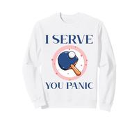 Powered By Spin & Bad Decisions Funny Retro Table Tennis Felpa