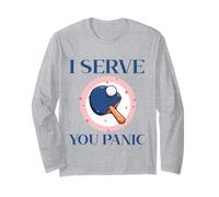 Powered By Spin & Bad Decisions Funny Retro Table Tennis Maglia a Manica