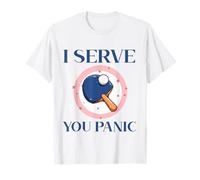 Powered By Spin & Bad Decisions Funny Retro Table Tennis Maglietta